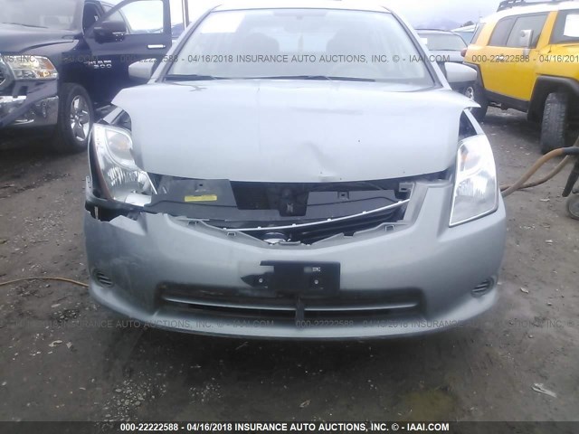 3N1AB6AP1BL663549 - 2011 NISSAN SENTRA 2.0/2.0S/SR/2.0SL Light Blue photo 6