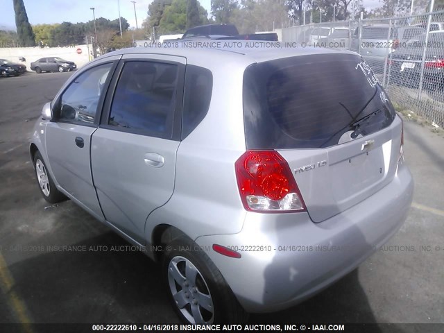 KL1TD66656B671717 - 2006 CHEVROLET AVEO LS SILVER photo 3