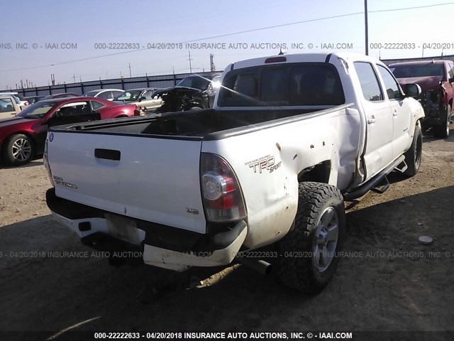 3TMMU4FN1CM038676 - 2012 TOYOTA TACOMA DOUBLE CAB LONG BED WHITE photo 4