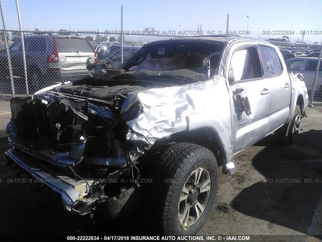 3TMCZ5AN5HM085940 - 2017 TOYOTA TACOMA DBL CAB/SR/TRDSPT/OR/PRO ნაცრისფერი ფოტო 2