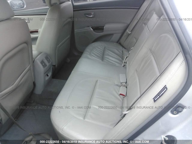 KMHFC46F78A294261 - 2008 HYUNDAI AZERA SE/LIMITED SILVER photo 8