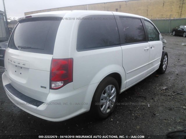 2C4RDGBG2FR647884 - 2015 DODGE GRAND CARAVAN SE WHITE photo 4