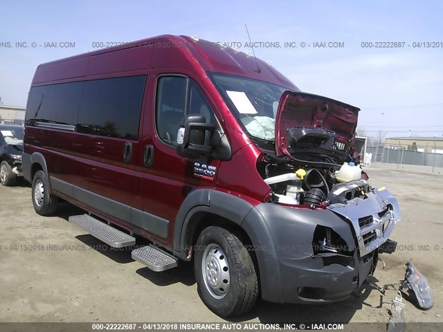 3C6TRVPG2GE104291 - 2016 RAM PROMASTER 2500 2500 HIGH MAROON photo 1