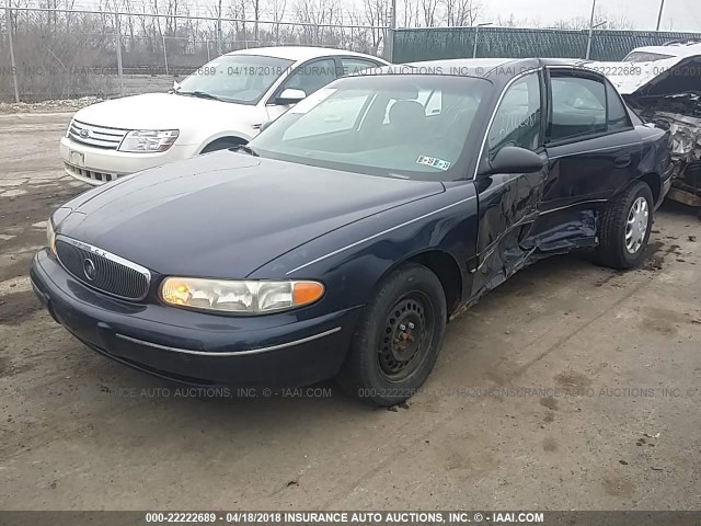 2G4WS52J4Y1210507 - 2000 BUICK CENTURY CUSTOM BLUE photo 2