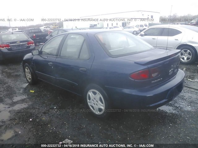 1G1JF524227244929 - 2002 CHEVROLET CAVALIER LS 蓝色 照片 3