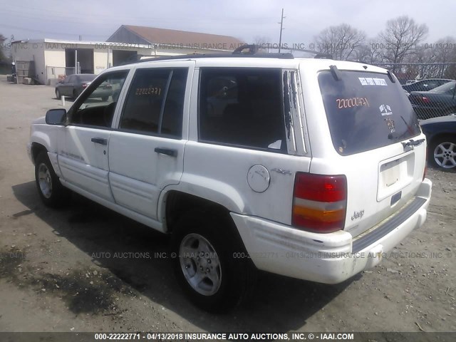 1J4GZ48S3WC239903 - 1998 JEEP GRAND CHEROKEE LAREDO/SPECIAL WHITE photo 3