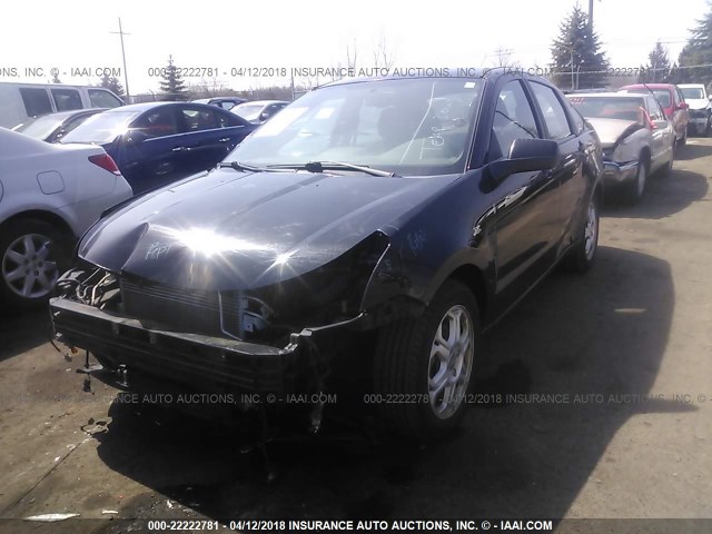 1FAHP35N78W211974 - 2008 FORD FOCUS SE/SEL/SES BLACK photo 2