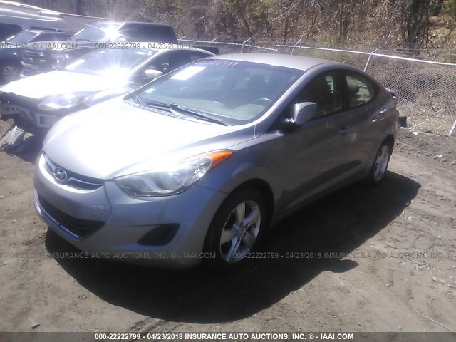 KMHDH4AE8BU139599 - 2011 HYUNDAI ELANTRA GLS/LIMITED SILVER photo 2