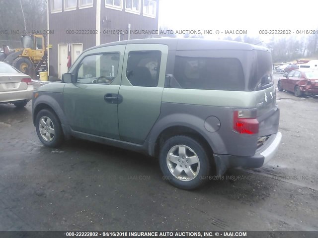 5J6YH28554L022520 - 2004 HONDA ELEMENT EX GREEN photo 3