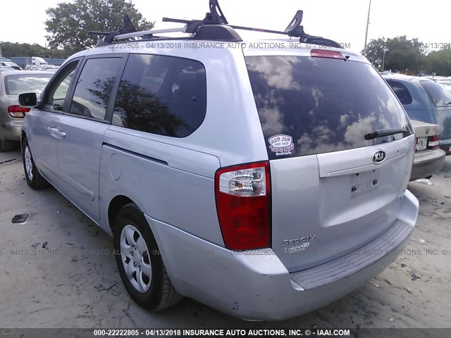 KNDMB233876117362 - 2007 KIA SEDONA EX/LX GRAY photo 3