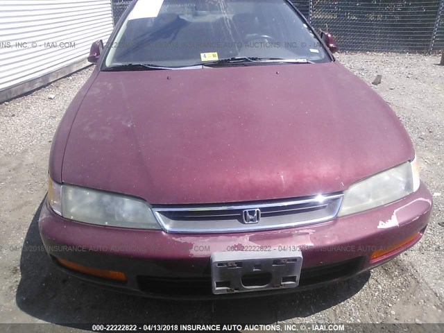 1HGCD5665VA257586 - 1997 HONDA ACCORD EX/EX-R BURGUNDY photo 6