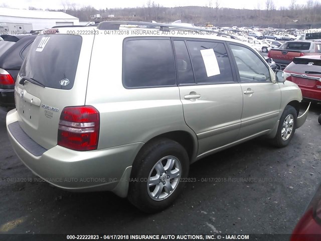 JTEHF21A230141544 - 2003 TOYOTA HIGHLANDER LIMITED BEIGE photo 4