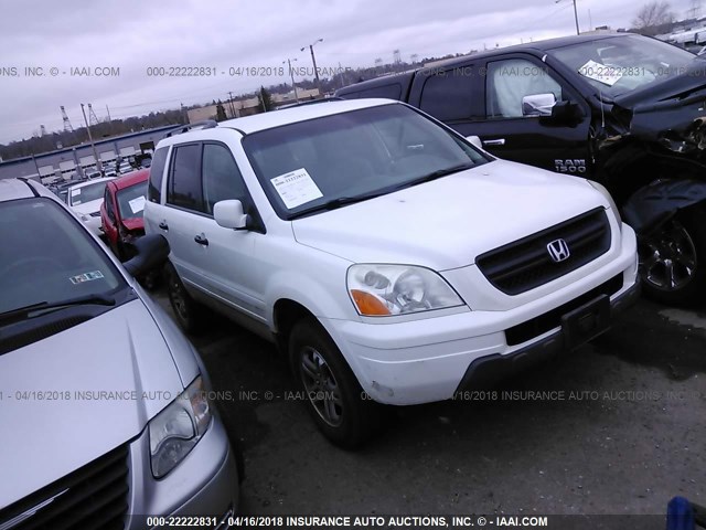 2HKYF18554H623789 - 2004 HONDA PILOT EXL WHITE photo 1