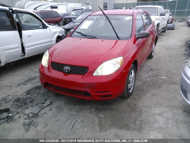 2T1KR32E83C001125 - 2003 TOYOTA COROLLA MATRIX XR RED photo 2