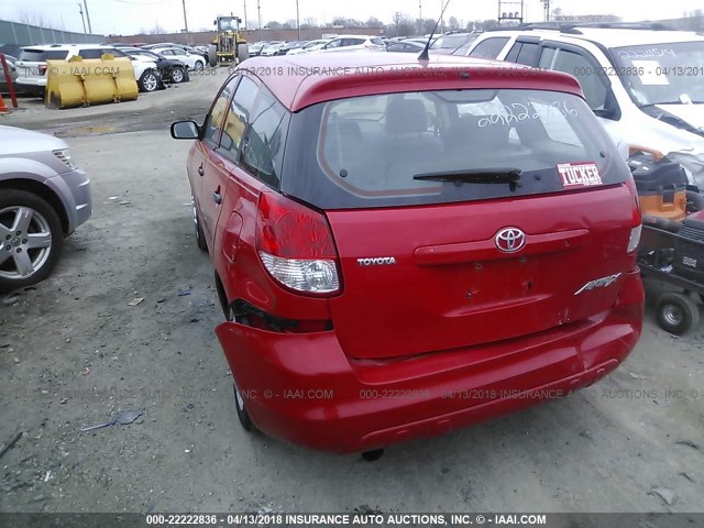 2T1KR32E83C001125 - 2003 TOYOTA COROLLA MATRIX XR RED photo 3