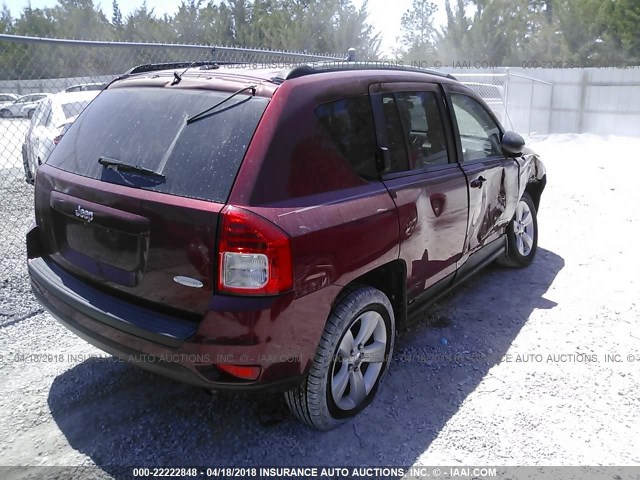 1J4NT1FB2BD151455 - 2011 JEEP COMPASS SPORT 红色 照片 4