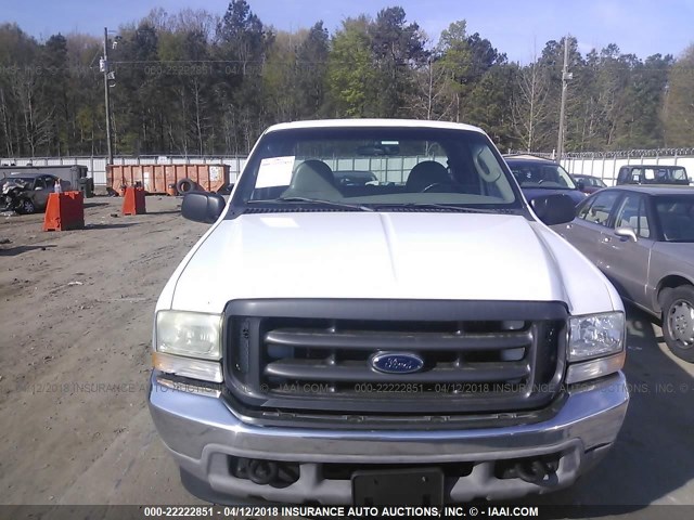 1FTNX20L64EB87311 - 2004 FORD F250 SUPER DUTY WHITE photo 6