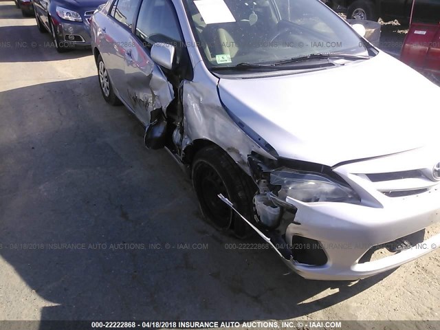 2T1BU4EE4BC573808 - 2011 TOYOTA COROLLA S/LE SILVER photo 6