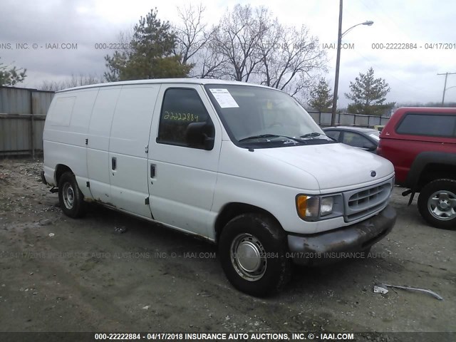 1FTRE14271HB64410 - 2001 FORD ECONOLINE E150 VAN WHITE photo 1