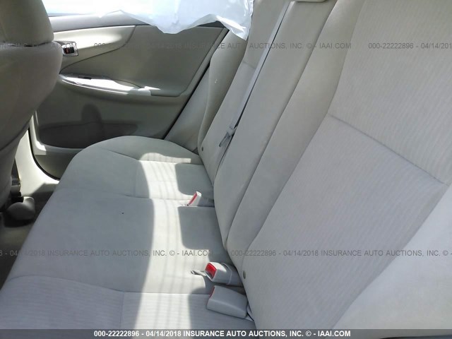 1NXBU4EEXAZ258539 - 2010 TOYOTA COROLLA S/LE/XLE WHITE photo 8