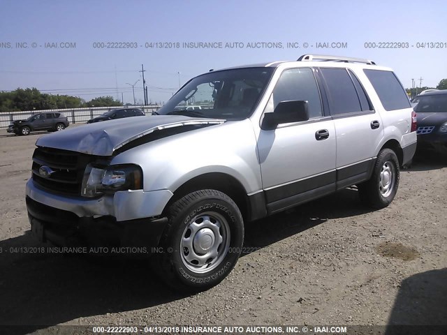 1FMJU1FT5HEA04751 - 2017 FORD EXPEDITION XL SILVER photo 2