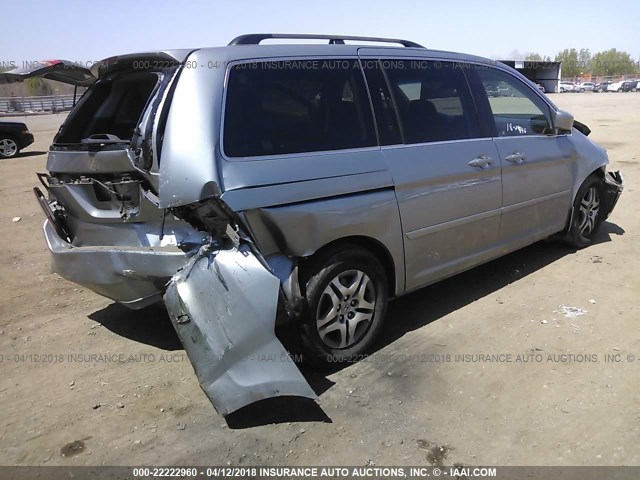 5FNRL38686B102178 - 2006 HONDA ODYSSEY EXL ვერცხლისფერი ფოტო 4