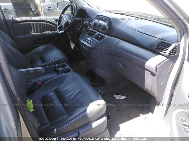 5FNRL38686B102178 - 2006 HONDA ODYSSEY EXL ვერცხლისფერი ფოტო 5