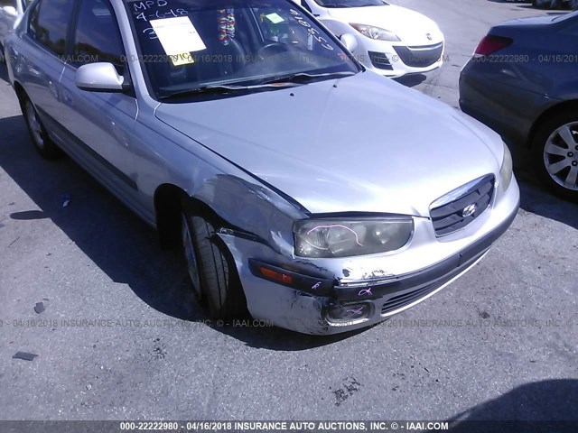 KMHDN45D23U653816 - 2003 HYUNDAI ELANTRA GLS/GT SILVER photo 6