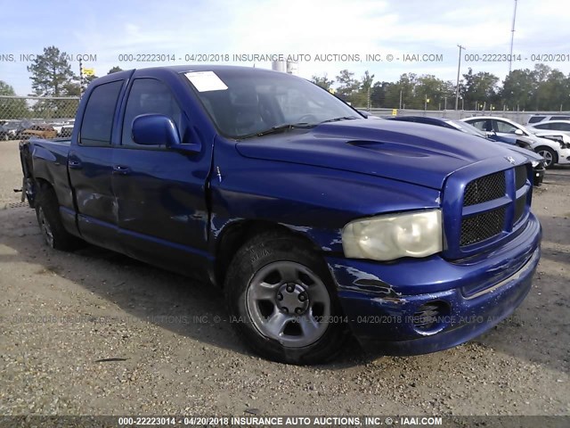 1D7HA18Z12J139825 - 2002 DODGE RAM 1500 BLUE photo 1