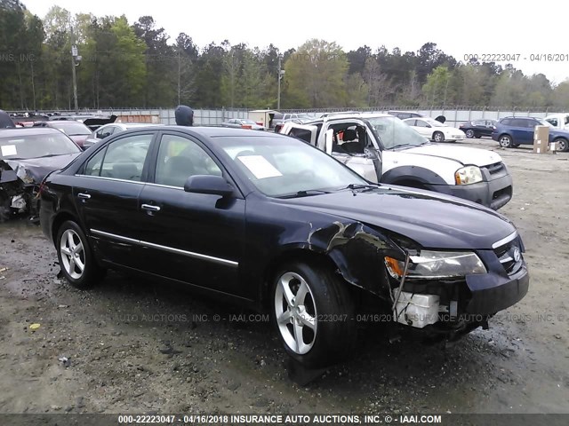 5NPEU46CX8H379994 - 2008 HYUNDAI SONATA SE/LIMITED Dark Blue photo 1