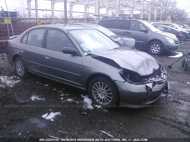 2HGES16555H615575 - 2005 HONDA CIVIC LX GRAY photo 1