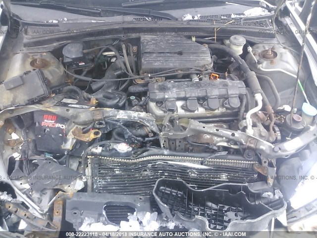 2HGES16555H615575 - 2005 HONDA CIVIC LX GRAY photo 10