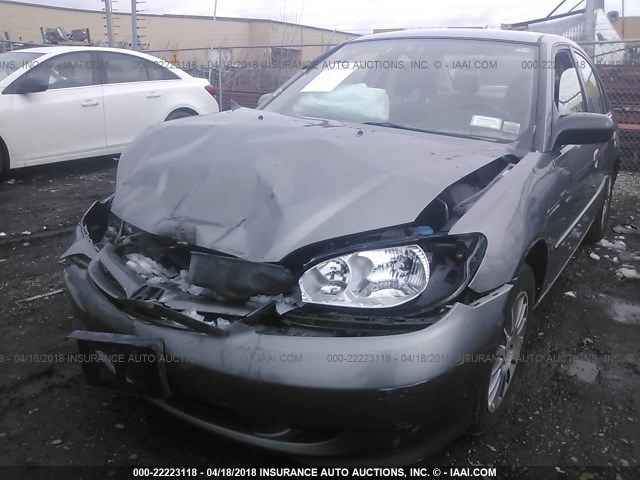 2HGES16555H615575 - 2005 HONDA CIVIC LX GRAY photo 6