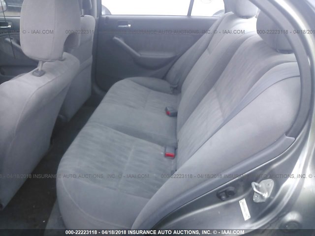 2HGES16555H615575 - 2005 HONDA CIVIC LX GRAY photo 8