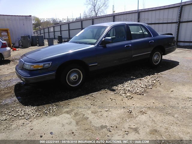 2MELM74WXVX679582 - 1997 MERCURY GRAND MARQUIS GS BLUE photo 2