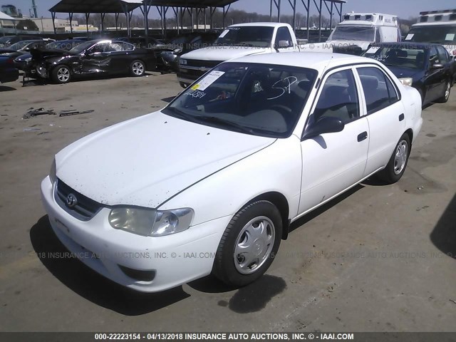 1NXBR12E11Z436231 - 2001 TOYOTA COROLLA CE/LE/S WHITE photo 2