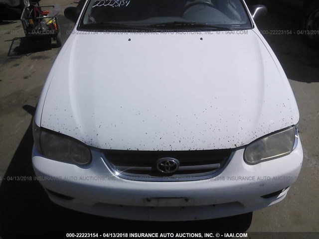 1NXBR12E11Z436231 - 2001 TOYOTA COROLLA CE/LE/S WHITE photo 6