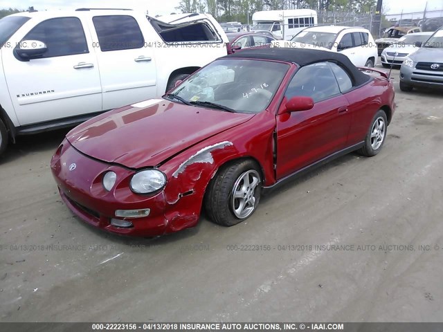 JT5FG02T0X0055079 - 1999 TOYOTA CELICA GT RED photo 2