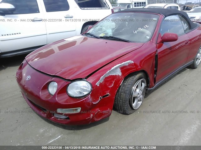 JT5FG02T0X0055079 - 1999 TOYOTA CELICA GT RED photo 6