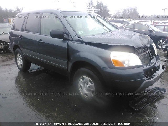 2HKYF18184H524171 - 2004 HONDA PILOT LX GRAY photo 1