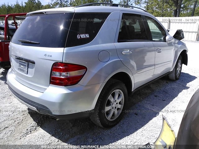 4JGBB86E47A201002 - 2007 MERCEDES-BENZ ML 350 SILVER photo 4