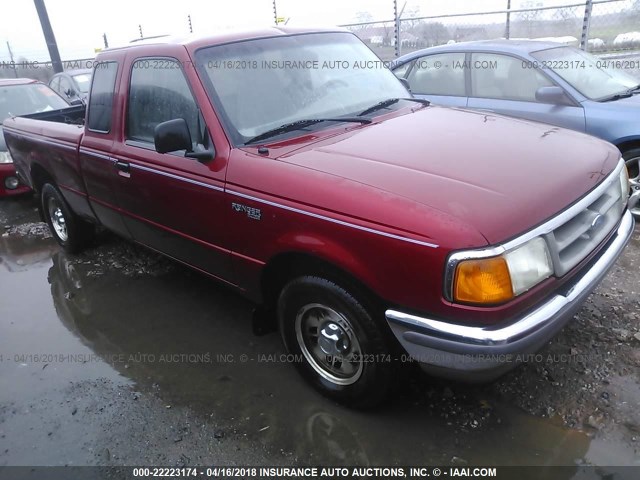 1FTCR14X3VTA36187 - 1997 FORD RANGER SUPER CAB RED photo 1