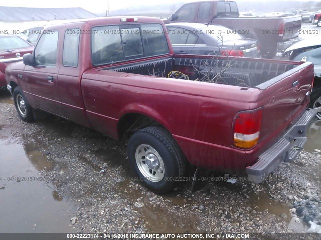 1FTCR14X3VTA36187 - 1997 FORD RANGER SUPER CAB RED photo 3