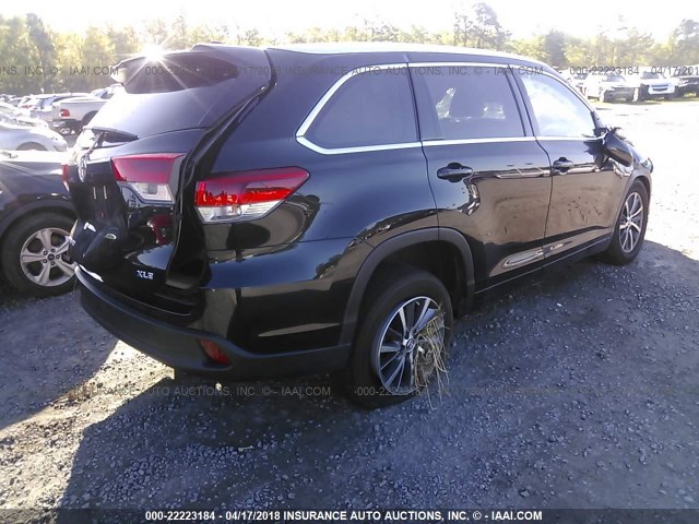 5TDKZRFH8HS521346 - 2017 TOYOTA HIGHLANDER SE/XLE BLACK photo 4