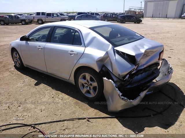 1G1ZC5EB8AF304514 - 2010 CHEVROLET MALIBU 1LT SILVER photo 3