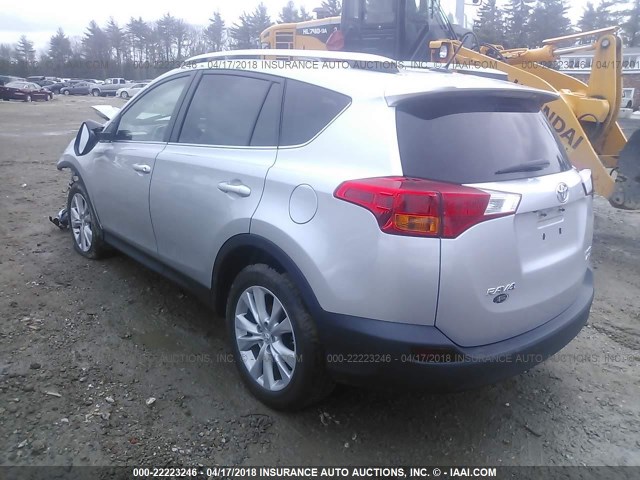 2T3DFREV1EW126945 - 2014 TOYOTA RAV4 LIMITED SILVER photo 3