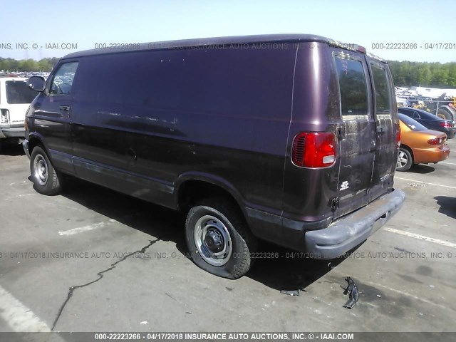 2B7KB31Y81K537854 - 2001 DODGE RAM VAN B3500 MAROON photo 3