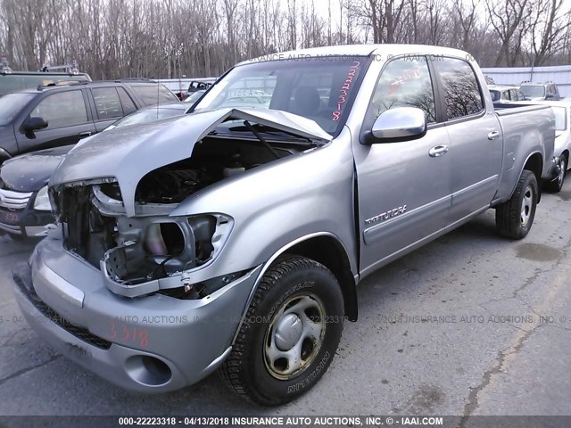 5TBDT44155S490841 - 2005 TOYOTA TUNDRA DOUBLE CAB SR5 SILVER photo 2