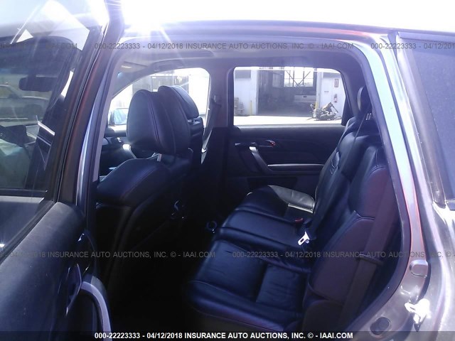 2HNYD28409H516341 - 2009 ACURA MDX TECHNOLOGY GRAY photo 8