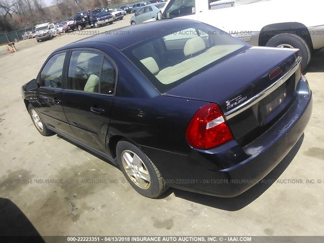 1G1ZT52815F101947 - 2005 CHEVROLET MALIBU LS 蓝色 照片 3